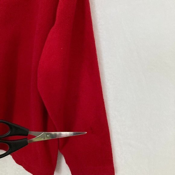 Disney Winnie The Pooh Fleece Sweater Womens XL Red 1/4 Zip Pullover Embroidered - Picture 9 of 12